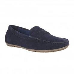 Navy Suede Addison Loafers | Lotus