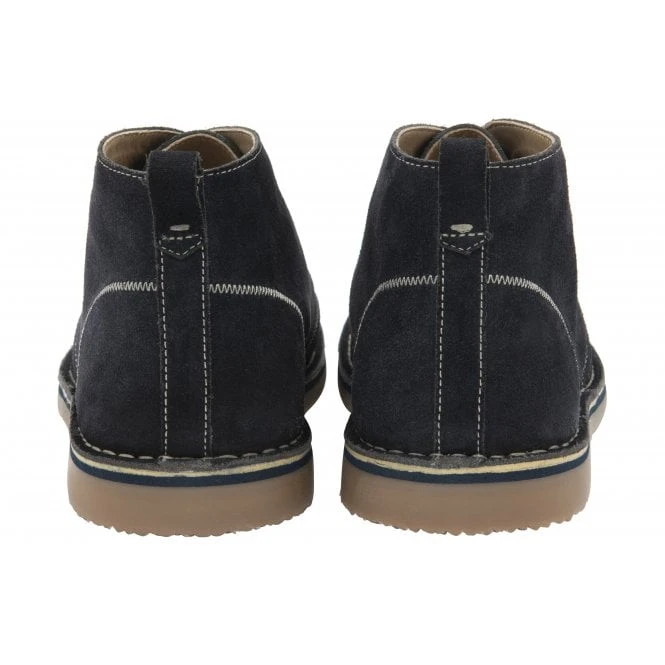 Navy Suede Heyford Lace-Up Desert Boots | Lotus 5 Navy Suede Heyford Lace-Up Desert Boots | Lotus - Image 3