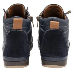 Navy & Tan Leather Frida Ankle Boots | Lotus -Delux Shoes Shop navy tan leather frida ankle boots lotus p13472 32110 medium