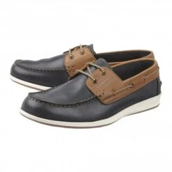 New Products -Delux Shoes Shop navy tan leather weymouth deck shoes lotus p12637 28901 medium