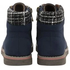 Navy Textile Cedar Ankle Boots | Lotus -Delux Shoes Shop navy textile cedar ankle boots lotus p13477 31966 medium