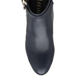 Navy Textile & Leopard-Print Monica Heeled Ankle Boots | Lotus -Delux Shoes Shop navy textile leopard print monica heeled ankle boots lotus p13480 32291 medium