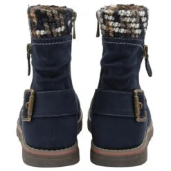 Navy Textile Sandy Zip-Up Ankle Boots | Lotus -Delux Shoes Shop navy textile sandy zip up ankle boots lotus p13421 32362 medium