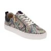 Navy & Tribal-Print Leather Serene Casual Trainers | Stressless By Lotus