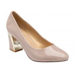 New Products 19 Nude Patent Eden Court Shoes | Lotus