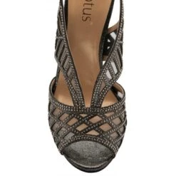 Pewter & Diamante Natalia Peep Toe Sandals | Lotus -Delux Shoes Shop pewter diamante natalia peep toe sandals lotus p12984 30310 medium