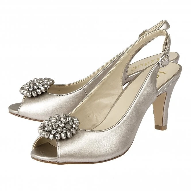 Pewter Metallic Elodie Slingback Shoes | Lotus 4 Pewter Metallic Elodie Slingback Shoes | Lotus - Image 2