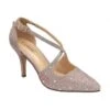 Pink & Diamante Panache Court Shoes | Lotus
