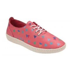 New Products 23 Pink Leather Kay Lace-Up Shoes | Lotus