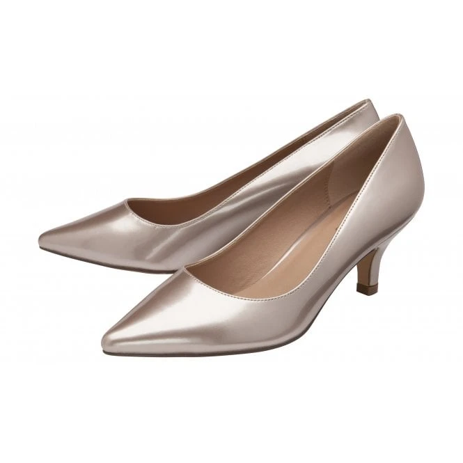 Pink Pearl Patent Rachel Kitten Heel Court Shoes | Lotus 4 Pink Pearl Patent Rachel Kitten Heel Court Shoes | Lotus - Image 2