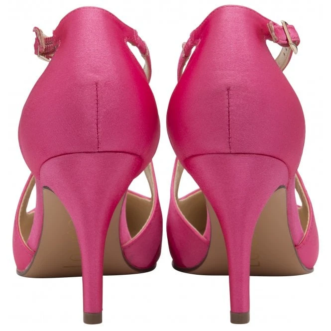 Pink Satin Willow Court Shoes | Lotus 5 Pink Satin Willow Court Shoes | Lotus - Image 3