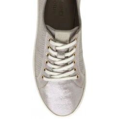 Pink Shimmer Leather Sylvia Lace-Up Trainers | Stressless By Lotus -Delux Shoes Shop pink shimmer leather sylvia lace up trainers stressless by lotus p13221 31627 medium