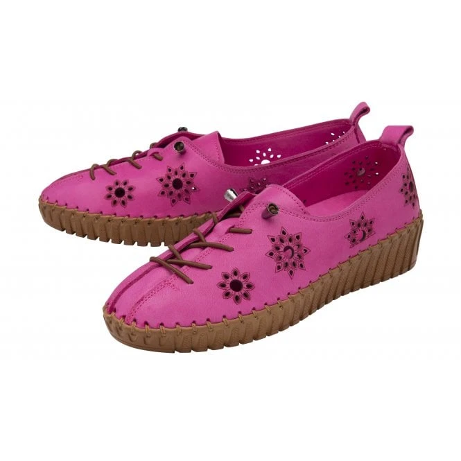 Raspberry Leather Kristen Slip-On Shoes | Lotus 4 Raspberry Leather Kristen Slip-On Shoes | Lotus - Image 2