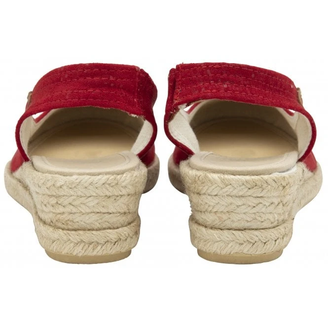 Red Anais Espadrille Wedge Shoes | Lotus 5 Red Anais Espadrille Wedge Shoes | Lotus - Image 3