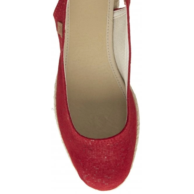 Red Anais Espadrille Wedge Shoes | Lotus 6 Red Anais Espadrille Wedge Shoes | Lotus - Image 4
