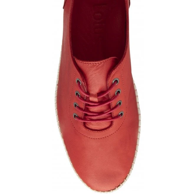 Red Leather Juliana Lace-Up Shoes | Lotus 6 Red Leather Juliana Lace-Up Shoes | Lotus - Image 4