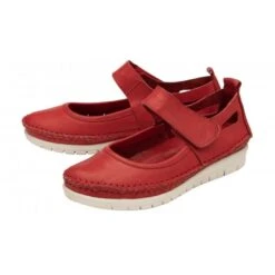 Delux Shoes Shop -Delux Shoes Shop red leather keryn flat shoes lotus p13632 33306 medium