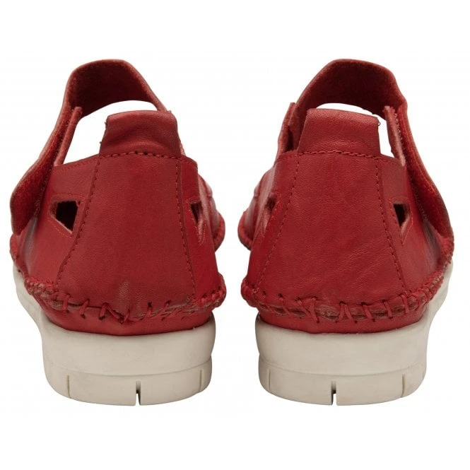 Red Leather Keryn Flat Shoes | Lotus 5 Red Leather Keryn Flat Shoes | Lotus - Image 3
