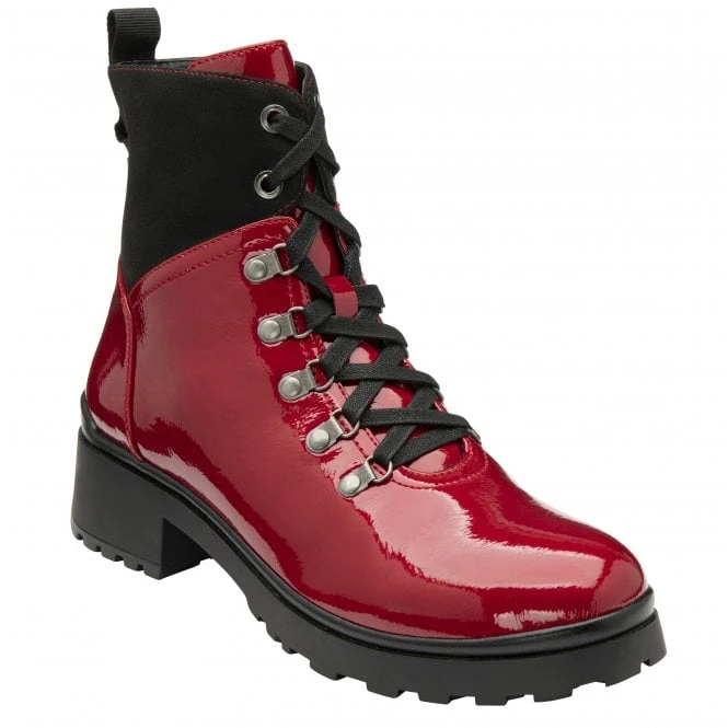 Red Patent Alder Zip-Up Ankle Boots | Lotus 3 Red Patent Alder Zip-Up Ankle Boots | Lotus