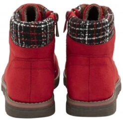 Red Textile Cedar Ankle Boots | Lotus -Delux Shoes Shop red textile cedar ankle boots lotus p13479 31974 medium