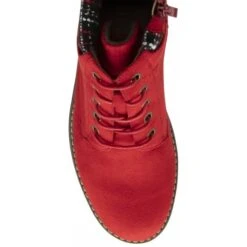 Red Textile Cedar Ankle Boots | Lotus -Delux Shoes Shop red textile cedar ankle boots lotus p13479 31975 medium