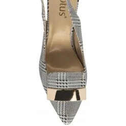 Silver Check Print Oti Slingback Court Shoes | Lotus 9 Silver Check Print Oti Slingback Court Shoes | Lotus -Delux Shoes Shop silver check print oti slingback court shoes lotus p13768 33224 medium