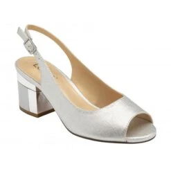 Silver Evelyn Slingback Shoes | Lotus