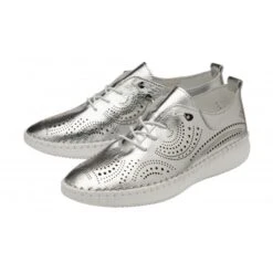 Silver Leather Katya Casual Shoes | Lotus -Delux Shoes Shop silver leather katya casual shoes lotus p13696 33295 medium