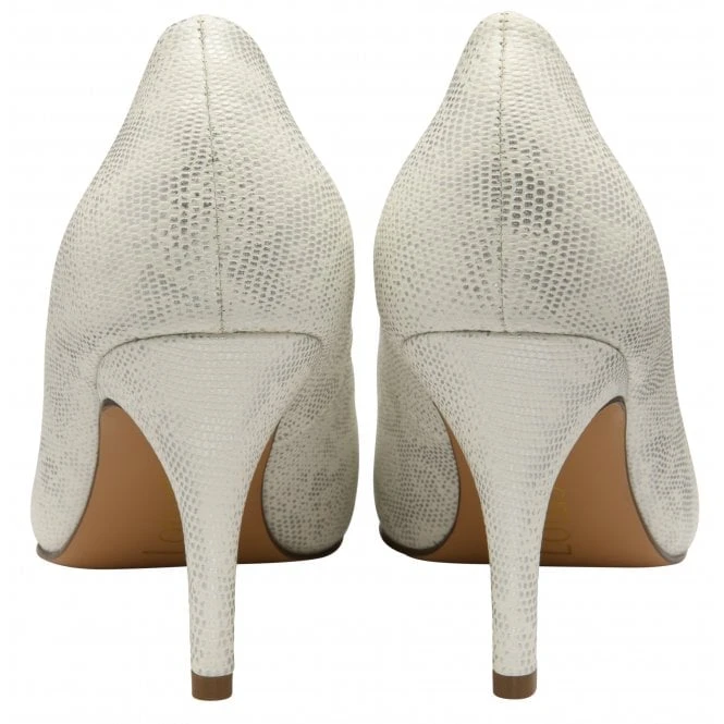 Silver Snake-Print Petunia Court Shoes | Lotus 5 Silver Snake-Print Petunia Court Shoes | Lotus - Image 3