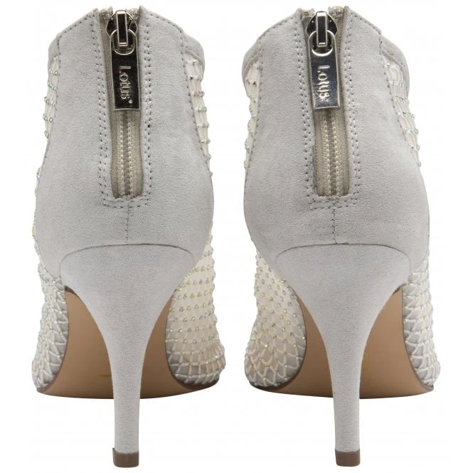 Silver Textile Alexandra Shoe-Boots | Lotus 5 Silver Textile Alexandra Shoe-Boots | Lotus - Image 3