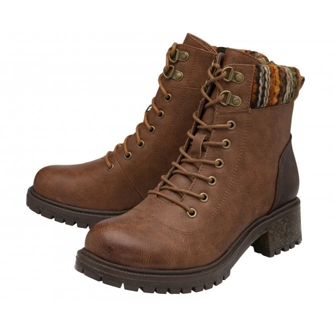 Tan Hickory Zip-Up Ankle Boots | Lotus 4 Tan Hickory Zip-Up Ankle Boots | Lotus - Image 2