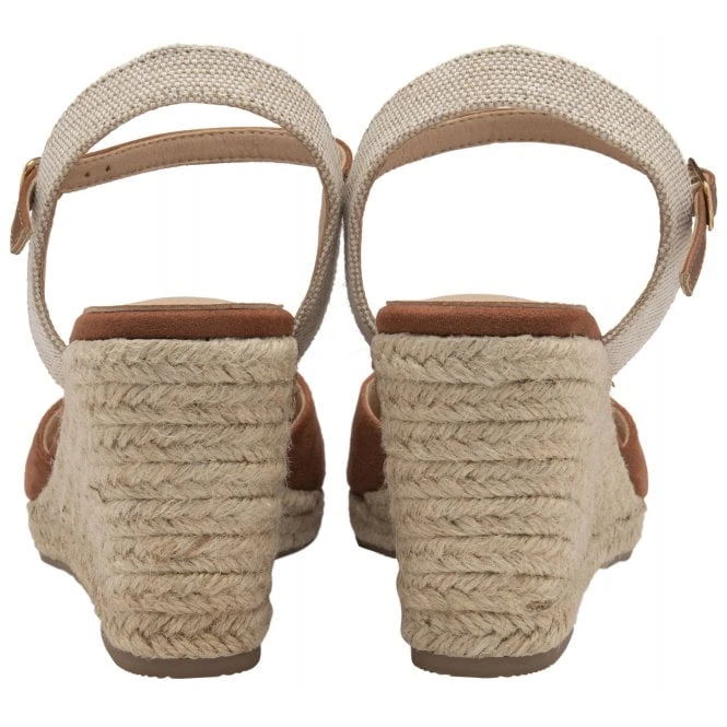 Tan Katie Espadrille Wedge Shoes | Lotus 4 Tan Katie Espadrille Wedge Shoes | Lotus - Image 2