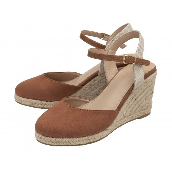 Tan Katie Espadrille Wedge Shoes | Lotus 5 Tan Katie Espadrille Wedge Shoes | Lotus - Image 3