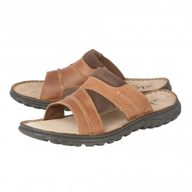 Tan Leather Cole Mule Sandals | Lotus 4 Tan Leather Cole Mule Sandals | Lotus - Image 2