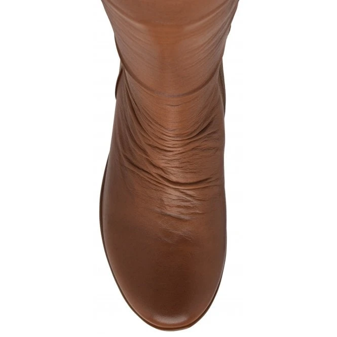 Tan Leather Dara Mid-Calf Wedge Boots | Lotus 6 Tan Leather Dara Mid-Calf Wedge Boots | Lotus - Image 4