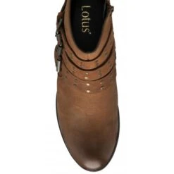 Tan Leather Emelia Zip-Up Ankle Boots | Lotus -Delux Shoes Shop tan leather emelia zip up ankle boots lotus p13075 30672 medium