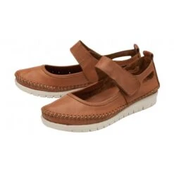 New Products -Delux Shoes Shop tan leather keryn flat shoes lotus p13751 33310 medium