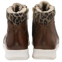 Tan Leather & Leopard-Print Saskia High Top Trainers | Stressless By Lotus -Delux Shoes Shop tan leather leopard print saskia high top trainers stressless by lotus p13416 32374 medium