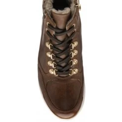 Tan Leather & Leopard-Print Saskia High Top Trainers | Stressless By Lotus -Delux Shoes Shop tan leather leopard print saskia high top trainers stressless by lotus p13416 32375 medium