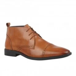 Tan Leather Norris Lace-Up Boots | Lotus