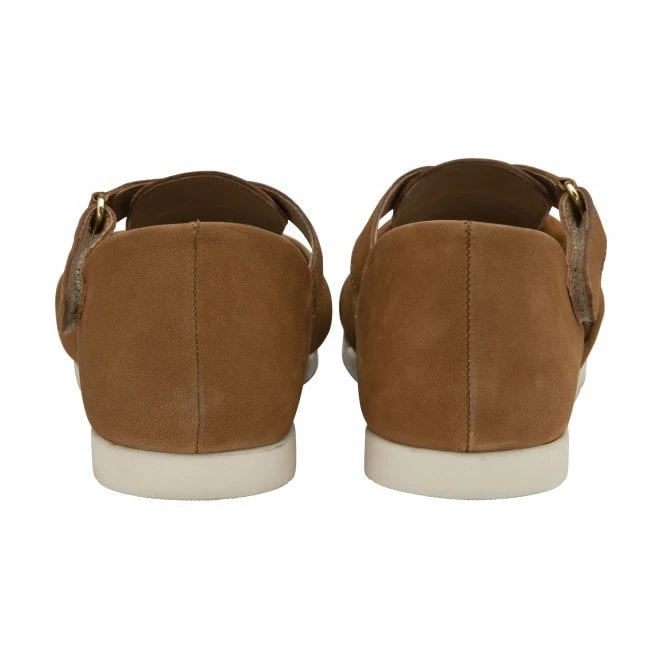 Tan Leather Santino Flat Open-Toe Shoes | Lotus 5 Tan Leather Santino Flat Open-Toe Shoes | Lotus - Image 3