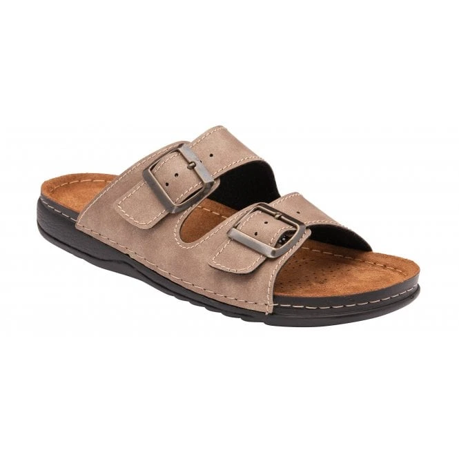 Taupe George Mule Sandals | Lotus 3 Taupe George Mule Sandals | Lotus