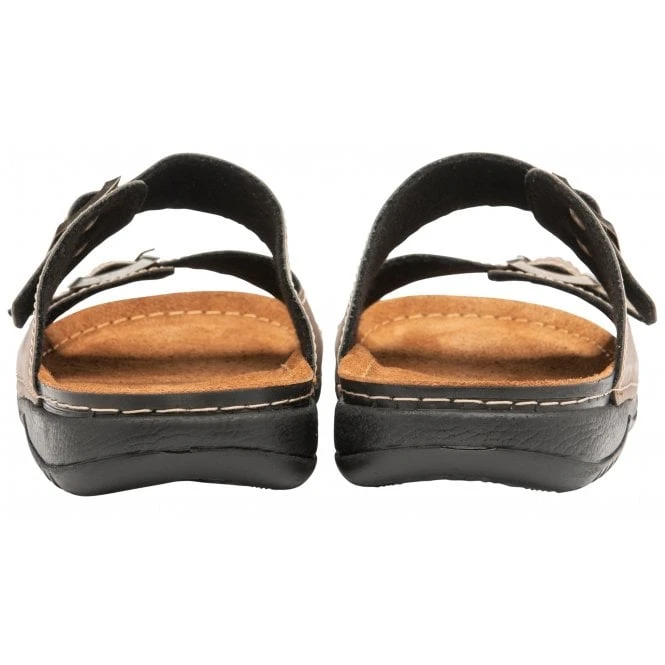 Taupe George Mule Sandals | Lotus 5 Taupe George Mule Sandals | Lotus - Image 3