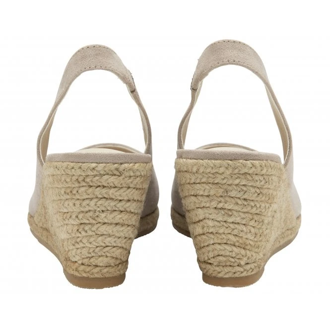 Taupe Microfibre Gigi Wedge Espadrilles | Lotus 5 Taupe Microfibre Gigi Wedge Espadrilles | Lotus - Image 3