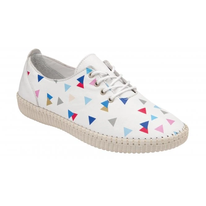 White Leather Kay Lace-Up Shoes | Lotus 3 White Leather Kay Lace-Up Shoes | Lotus