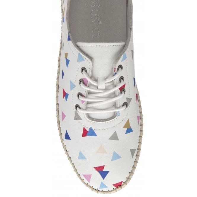 White Leather Kay Lace-Up Shoes | Lotus 6 White Leather Kay Lace-Up Shoes | Lotus - Image 4