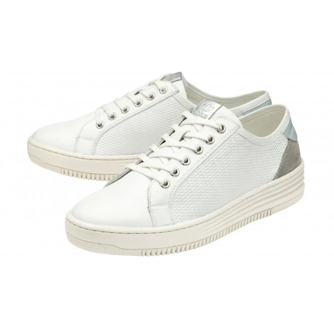 White Leather Sylvia Lace-Up Trainers | Stressless By Lotus 4 White Leather Sylvia Lace-Up Trainers | Stressless By Lotus - Image 2