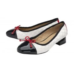 New Products -Delux Shoes Shop white navy red ivy ballerina shoes lotus p13627 33134 medium