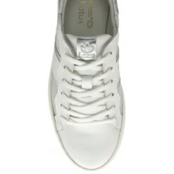 White & Silver Croc-Print Leather Simone Casual Trainers | Stressless By Lotus -Delux Shoes Shop white silver croc print leather simone casual trainers stressless by lotus p13315 31623 medium